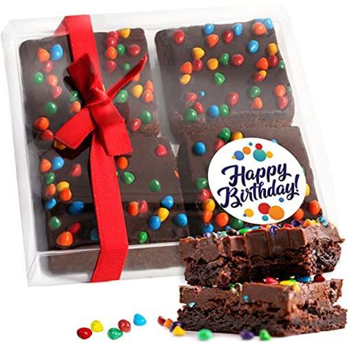 Birthday Gift Basket Chocolate Brownies Food Gift For Men  Assorted Colors