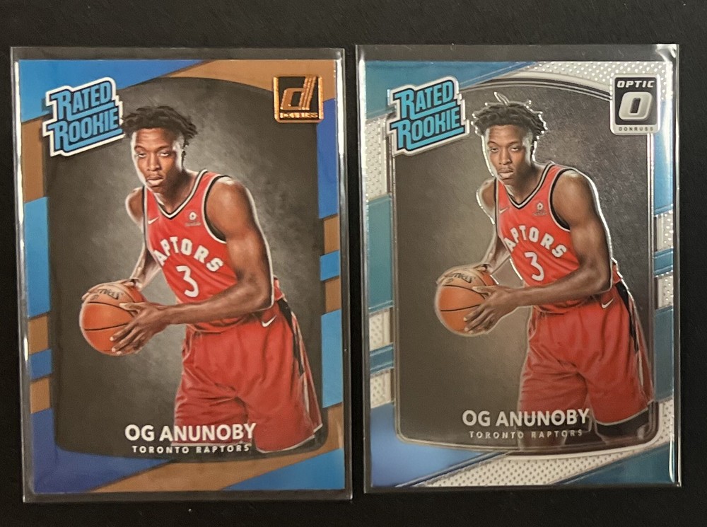 OG Anunoby 2017-18 Donruss & Optic Rated Rookie Lot x2 Raptors Knicks