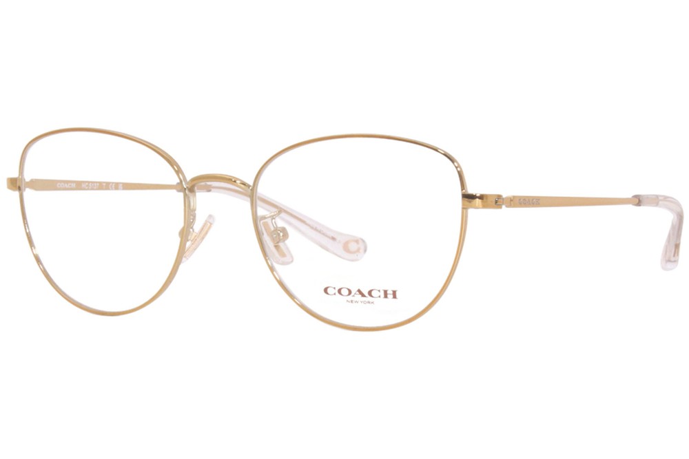 Coach HC5137 9331 Eyeglasses Frame Women's Shiny/Rose Gold Full Rim Cat Eye 53mm