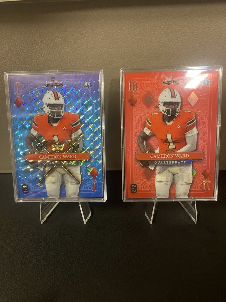 Wild Card Draw 5 Rookie Cam Ward 2 Card Lot Both Numbered /2