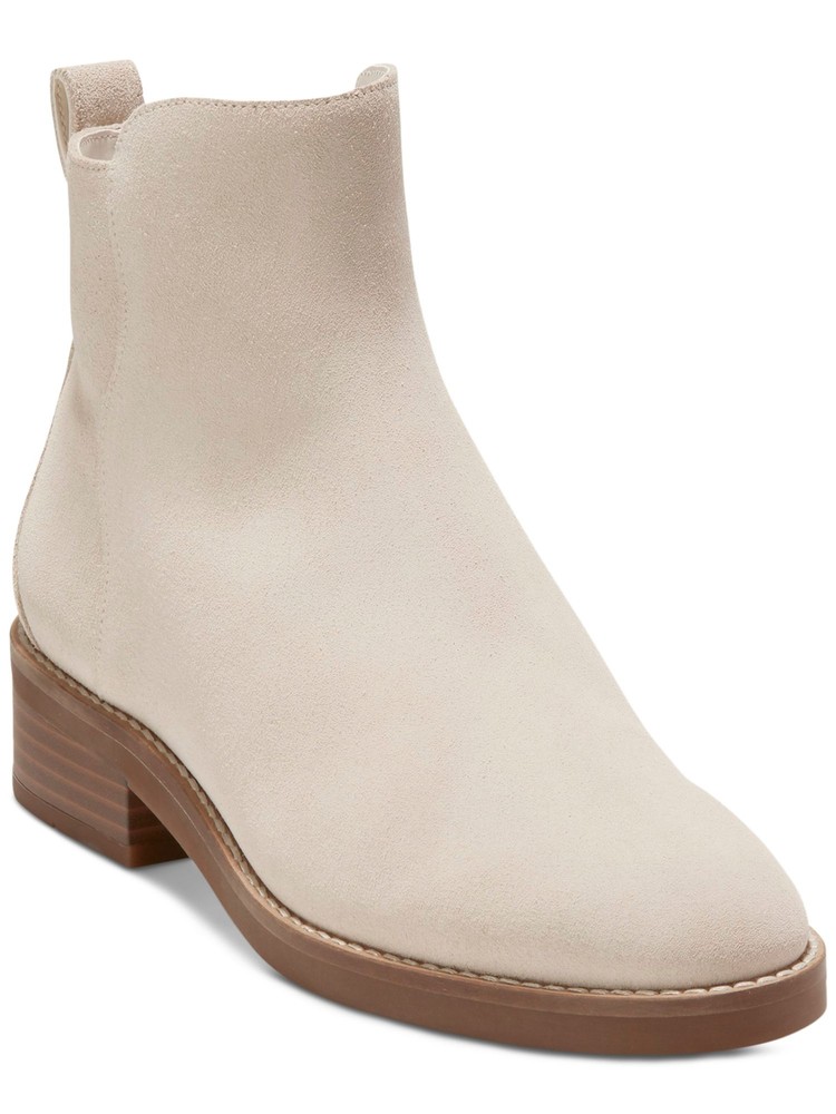 COLE HAAN Womens Beige River Almond Toe Block Heel Leather Chelsea 5 B