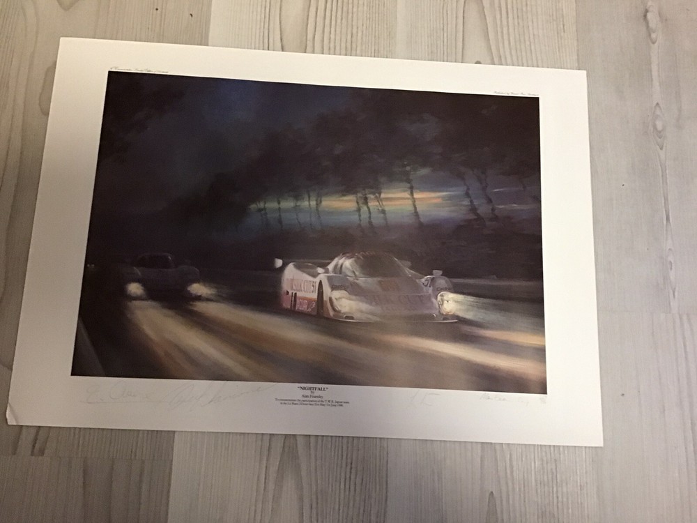Automobilia Nightfall Returns Silk Cut Jaguar 1986 Lemans Fearnley Driver Signed