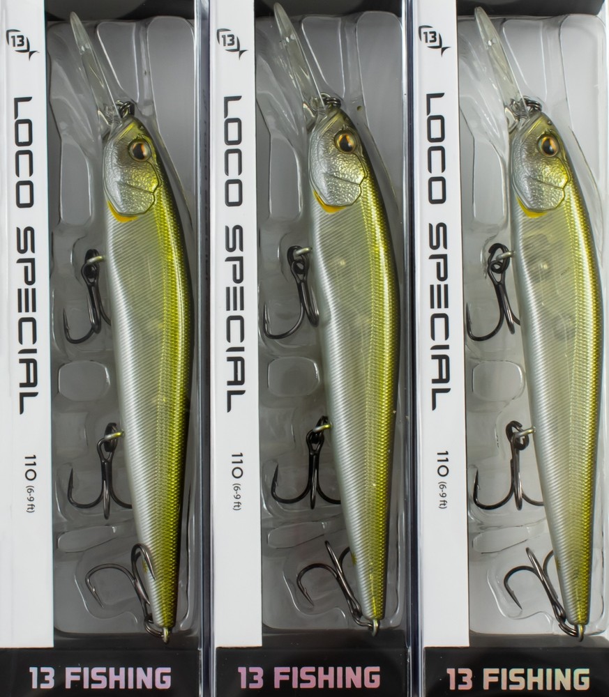(LOT OF 3) 13 FISHING LOCO SPECIAL 110 9/16OZ LS69-37 SO SHINEY H7311
