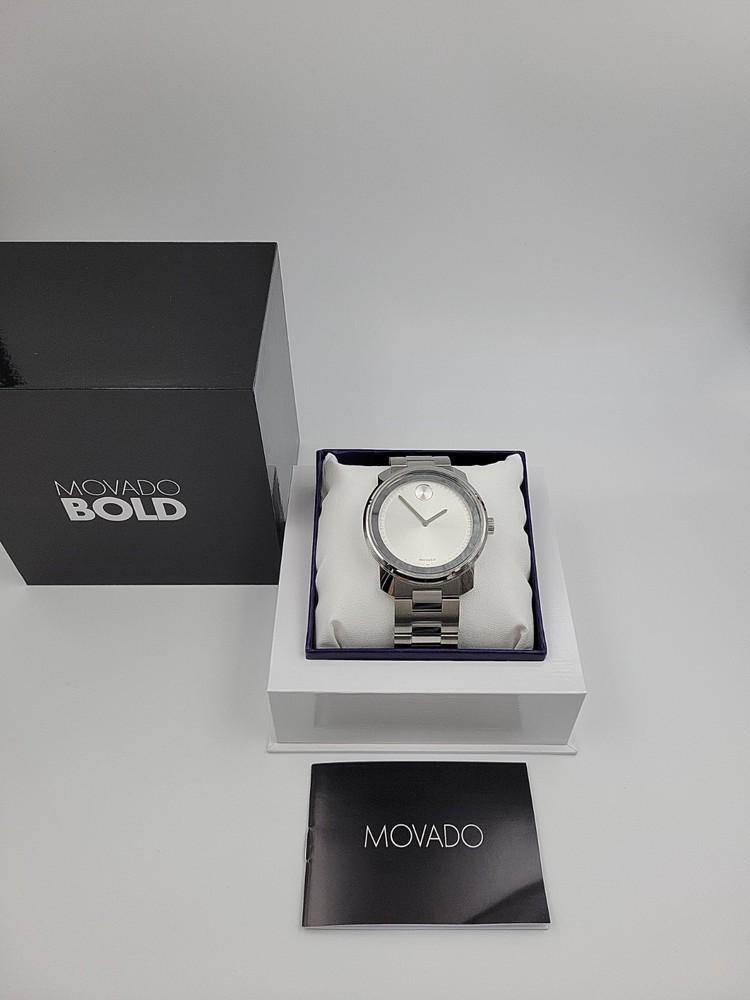 Movado Bold Men’s Silver Dial Stainless Steel Swiss Watch - 3600257 ($795 MSRP)