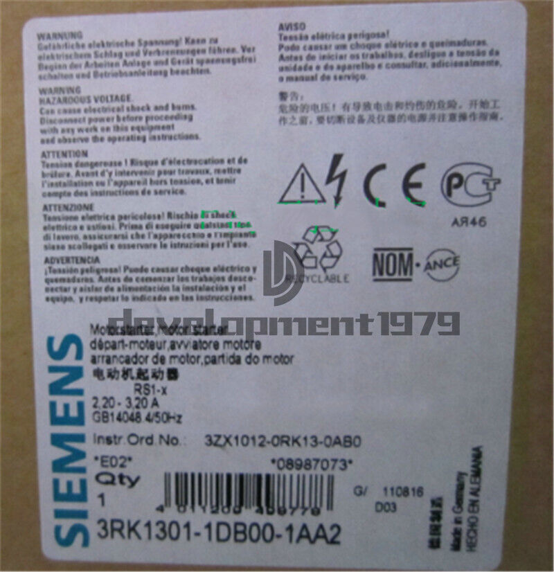 New In Box 1PC Siemens Motor Starter 3RK1301-1DB00-1AA2 3RK1 301-1DB00-1AA2