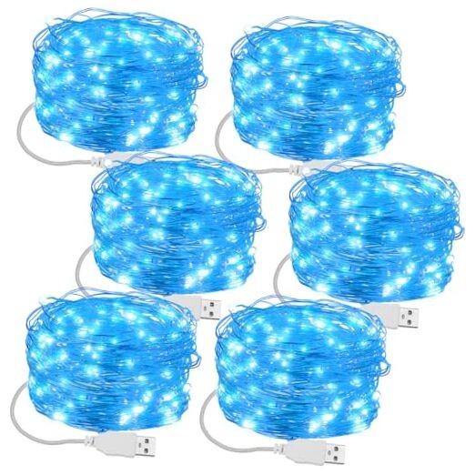 33 ft USB Fairy Lights with 100 Blue LEDs for PC Setup