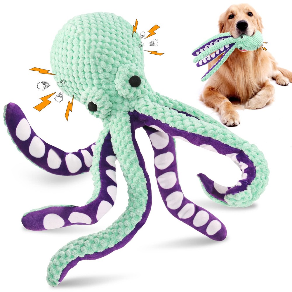 Large Squeaky Dog Toys- Plush Dog Toys with Soft Fabric for Small, Medium, an...