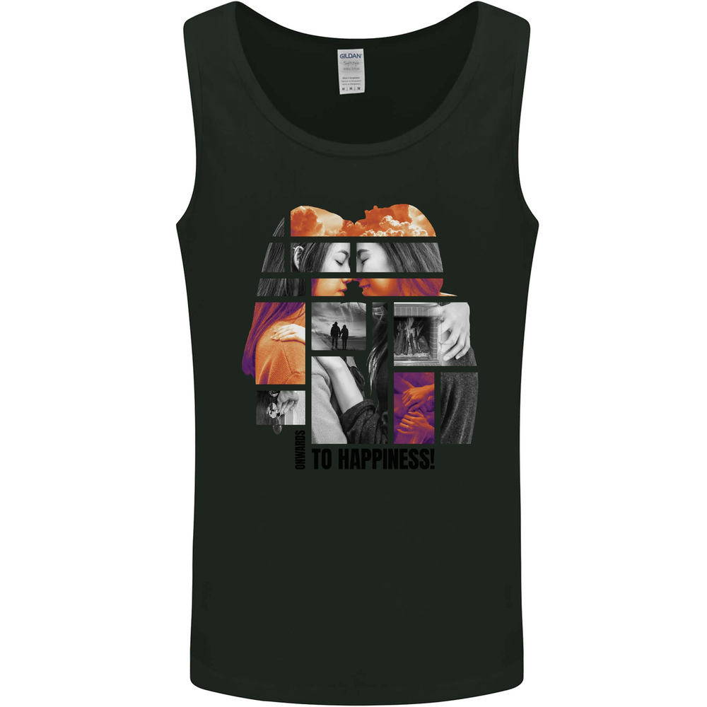 LGBT Onwards to Happiness Mens Vest Tank Top