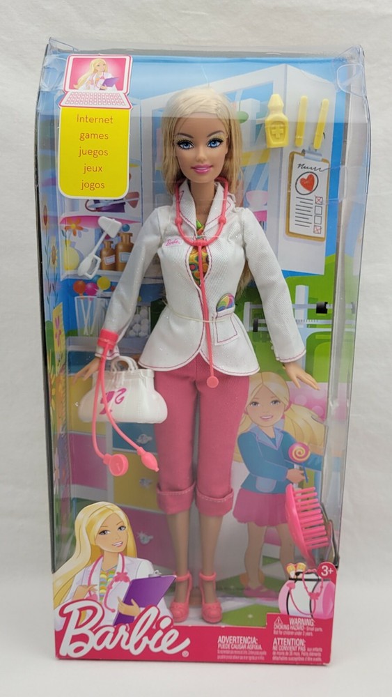 Mattel R4226 R4231 I Can Be Kid Doctor Career Series Barbie Doll - NOS B19
