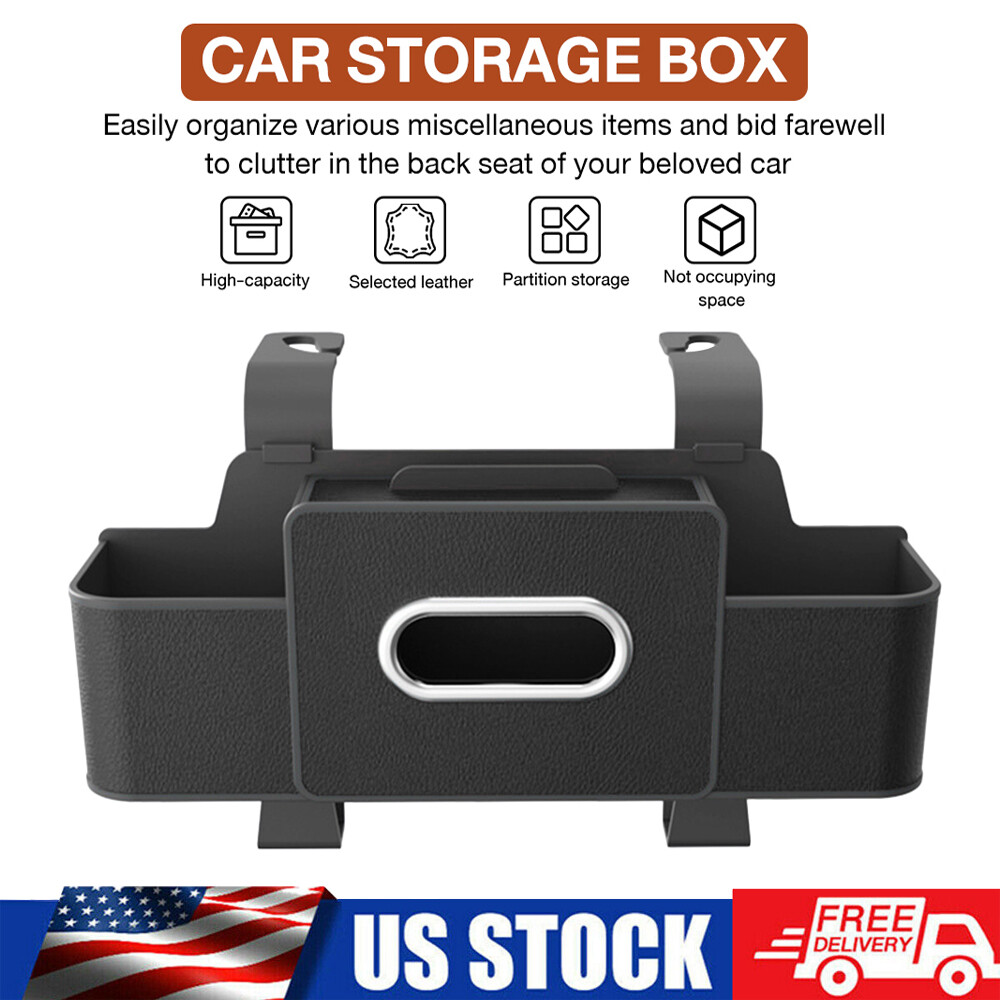 US Car Seat Back Storage Bag Organizer Tissue Water Cup Holder Universal Hook