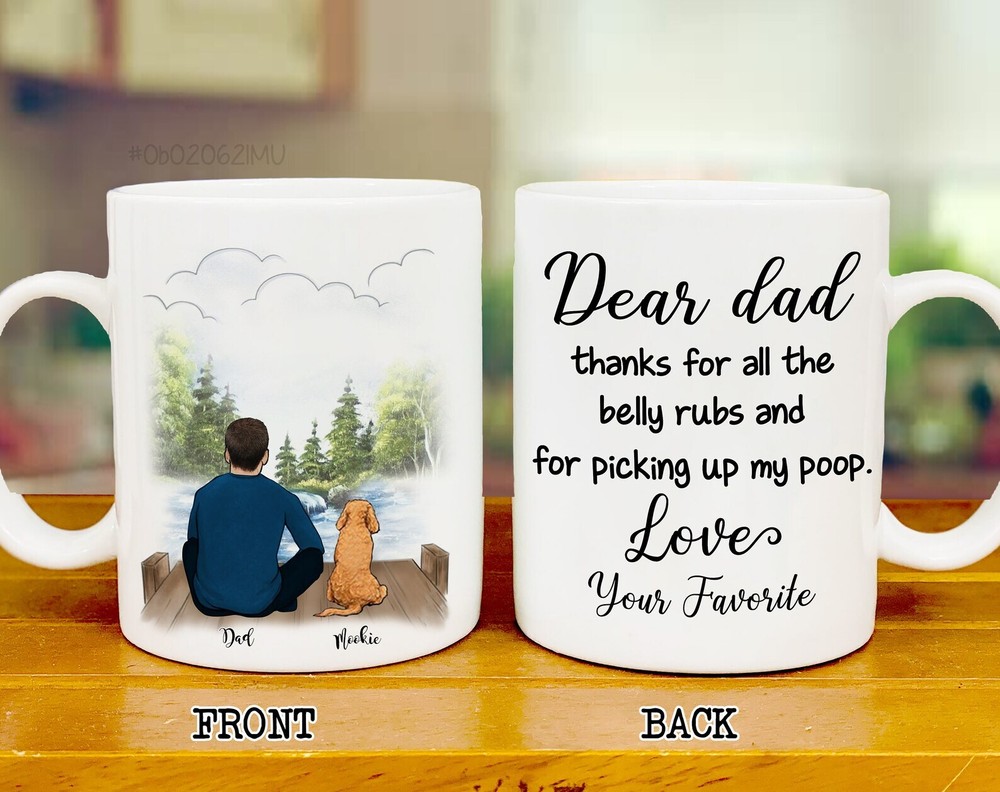 Personalized Mug Custom Gift For Dad Father Husband Him Boyfriend Gift For Dog