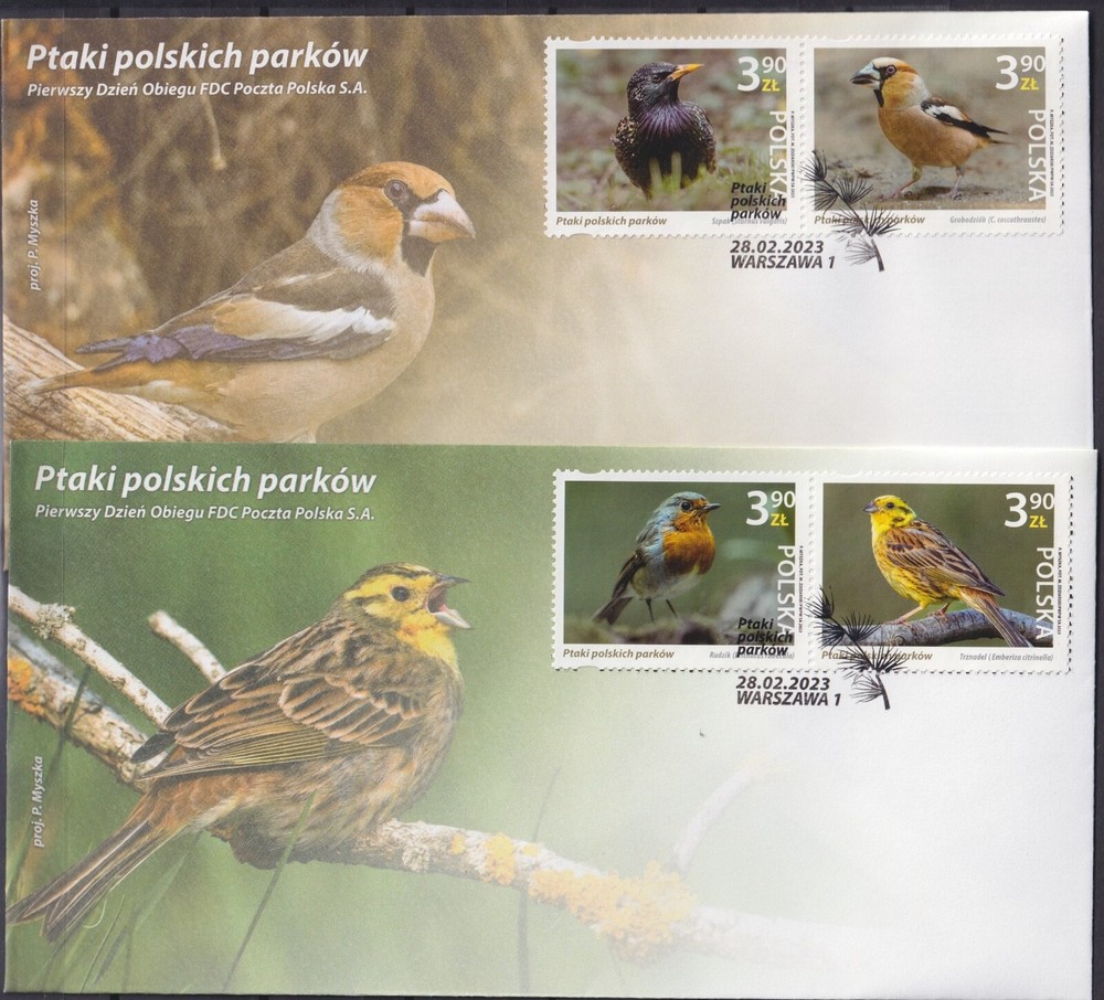 Poland 2023 Fauna, Birds of Polish Parks FDC