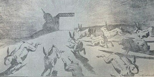 1917 Vintage WWI Illustration World War I Cartoons France Germany England