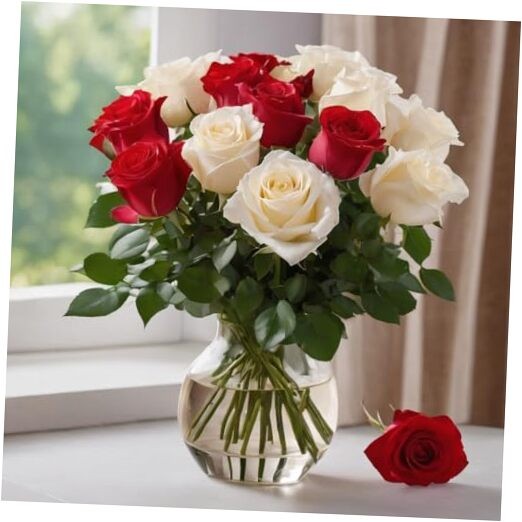PRIME NEXT DAY DELIVERY - Summer Collection - Holiday Red and White With Vase-image
