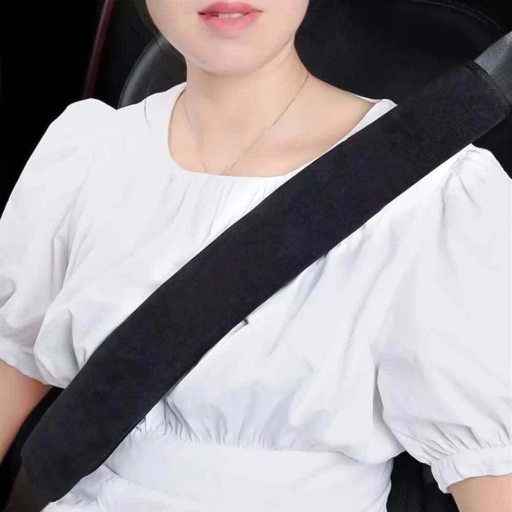 68cm Car Seat Belt Cover Strap Pad Shoulder Comfort Cushion Black Accessories