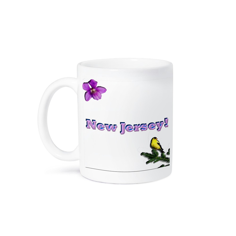 New Jersey State Themed 3D Rose Ceramic Mug
