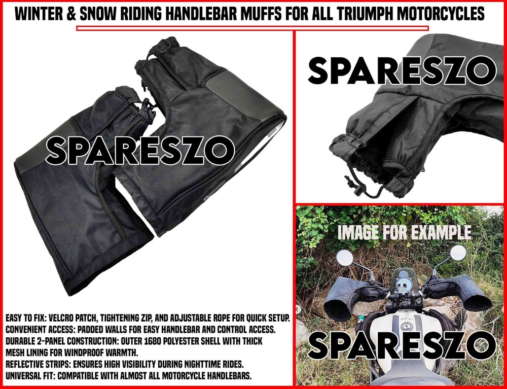 Winter Snow Handlebar Muffs for All Triumph Motorcycles