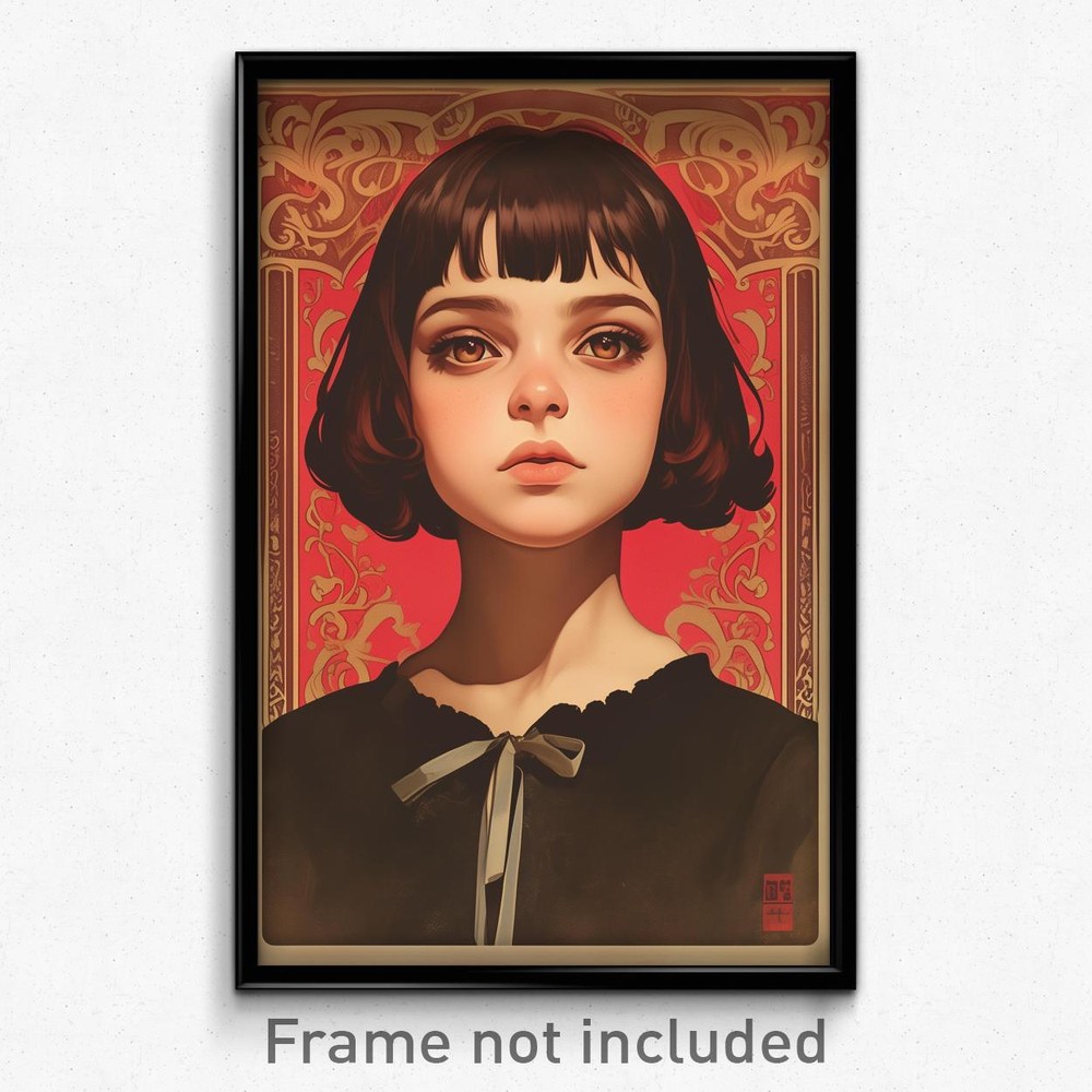 Spanish Movie Art Print - Alienated Girl with Ribbon Trim