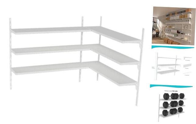 -Pack Garage Shelf 8 x 3inches, Wall Mounted Floating Shelves with 3 Tier 2