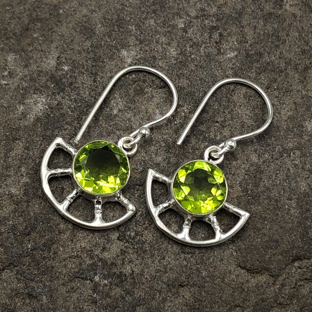 Gift For Women Drop/Dangle Earrings 925 Sterling Silver Natural Peridot Gemstone