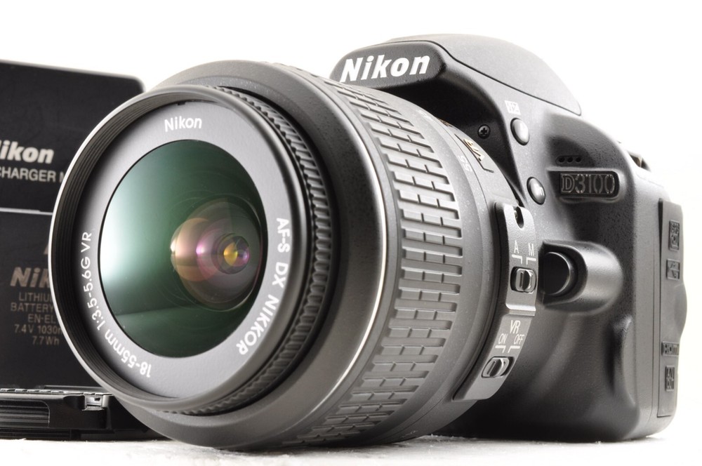 Nikon D3100 14.2MP DSLR Camera SC3980 w/AF-S DX 18-55mm Lens Near Mint + #2856