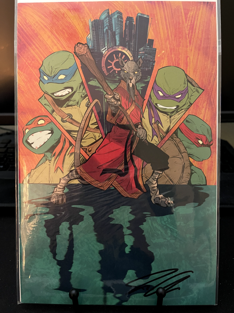 Teenage Mutant Ninja Turtles #1 IDW Publishing SDCC firmado por Jason Aaron con certificado de autenticidad