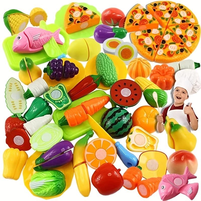 Fun Vegetable Cutting Food Fruit Toy Play House Set Early Skill Development Holi