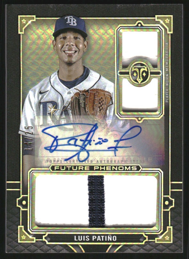 2022 Topps Triple Threads Onyx Luis Patino Autograph Jersey /25 Rookie Patch Auto