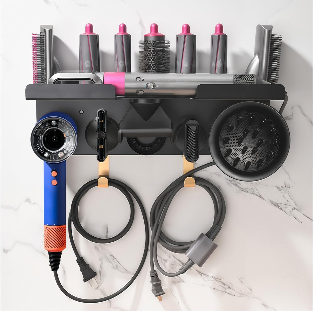 Upgraded 2-in-1 Holder with Dyson Airwrap and Hair Dryer, Suitable for Both N...