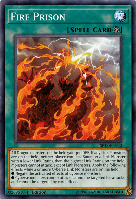 Fire Prison SP18-EN043 Common 1st Edition x3 Near Mint Yugioh Card