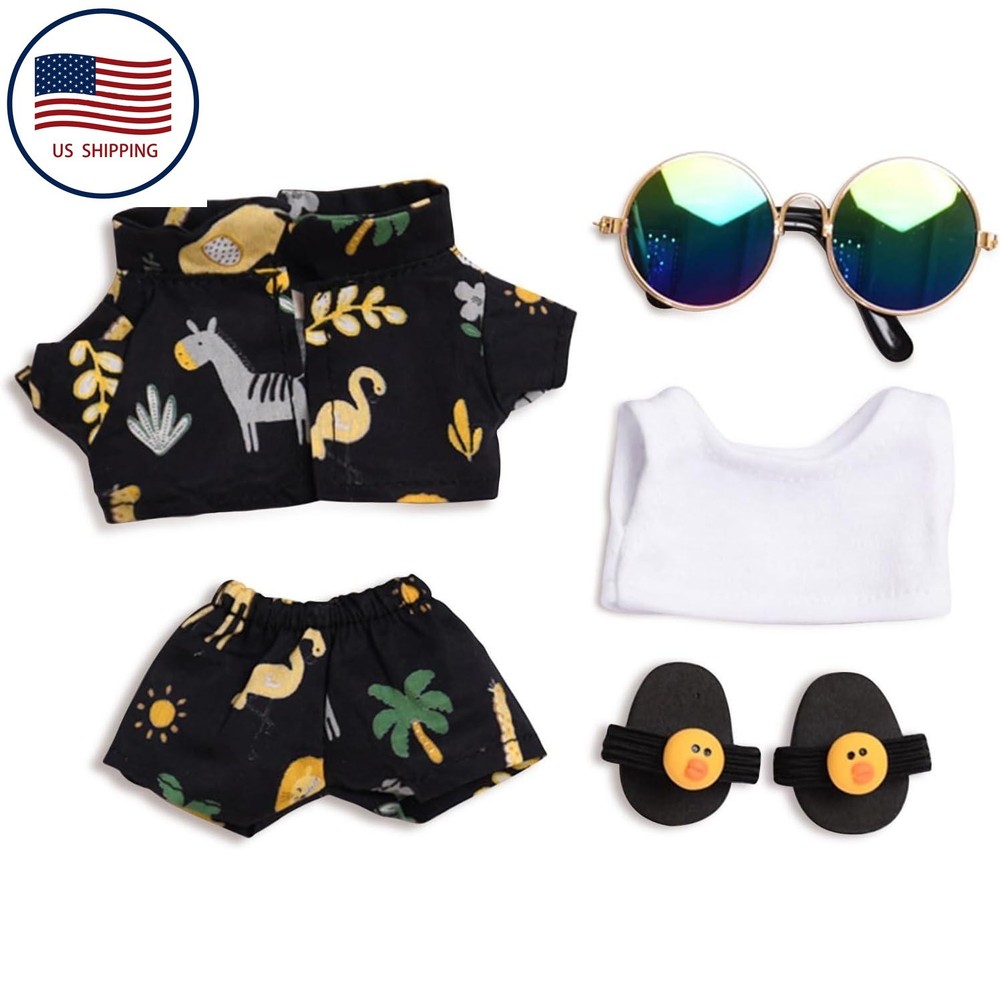Labub Doll Beach Holiday Outfits Adorable Plush Doll Clothes