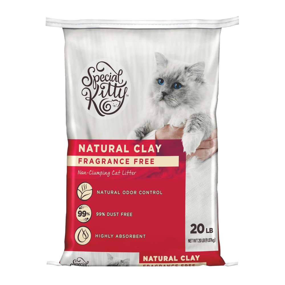 Special Kitty Natural Clay Non-Clumping Cat Litter 20 lb Unscented
