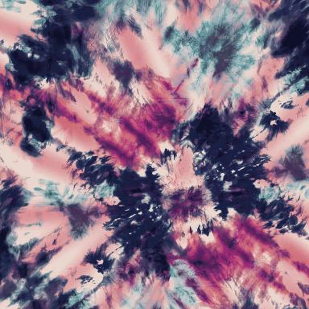 Navy Rose Tan Brushed Polyester Spandex Fabric DTY Printed Inc