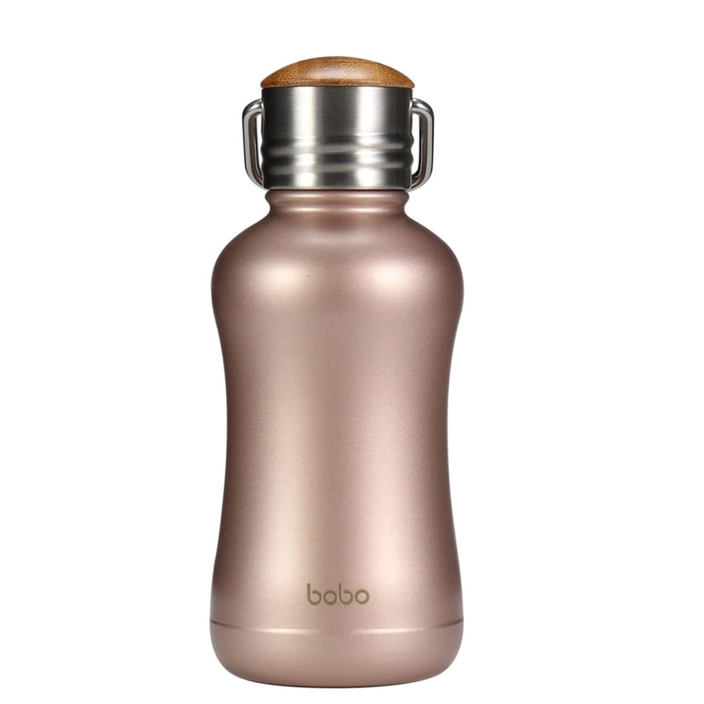 Mini Insulated Water Bottle With Bamboo Lid 8.8oz Small Vacuum Insulated Water B