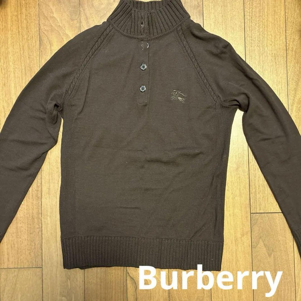 Burberry Wool Sweater Size 1 Brown Long Sleeve Autumn Winter Used