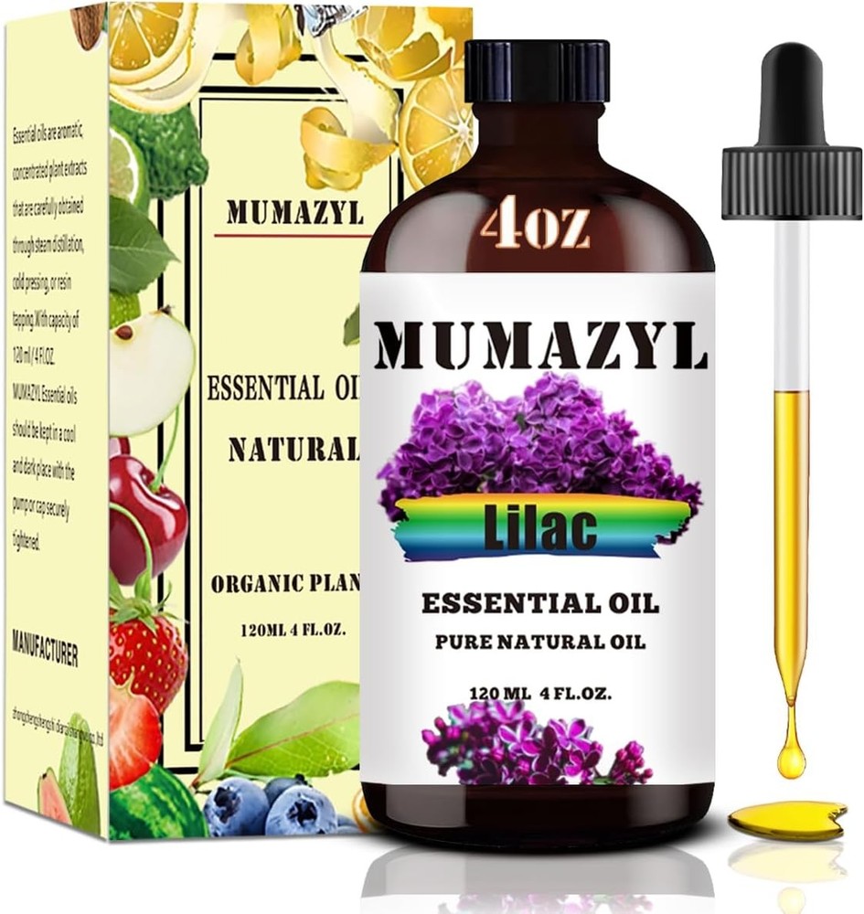 Lilac Essential Oil, Lilac Oil 4 Fl Oz 120ML for Diffuser Humidifier Yoga Cleani