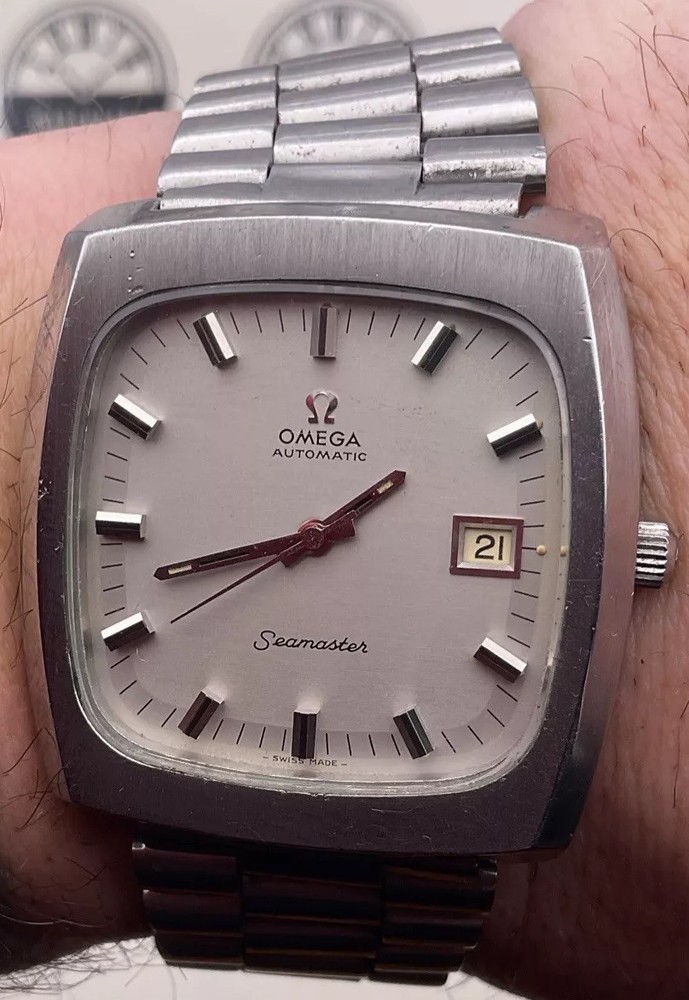 Vintage 1973 Omega Seamaster Automatic XL Ref 166.0138 Stainless Steel Watch Cal 1012
