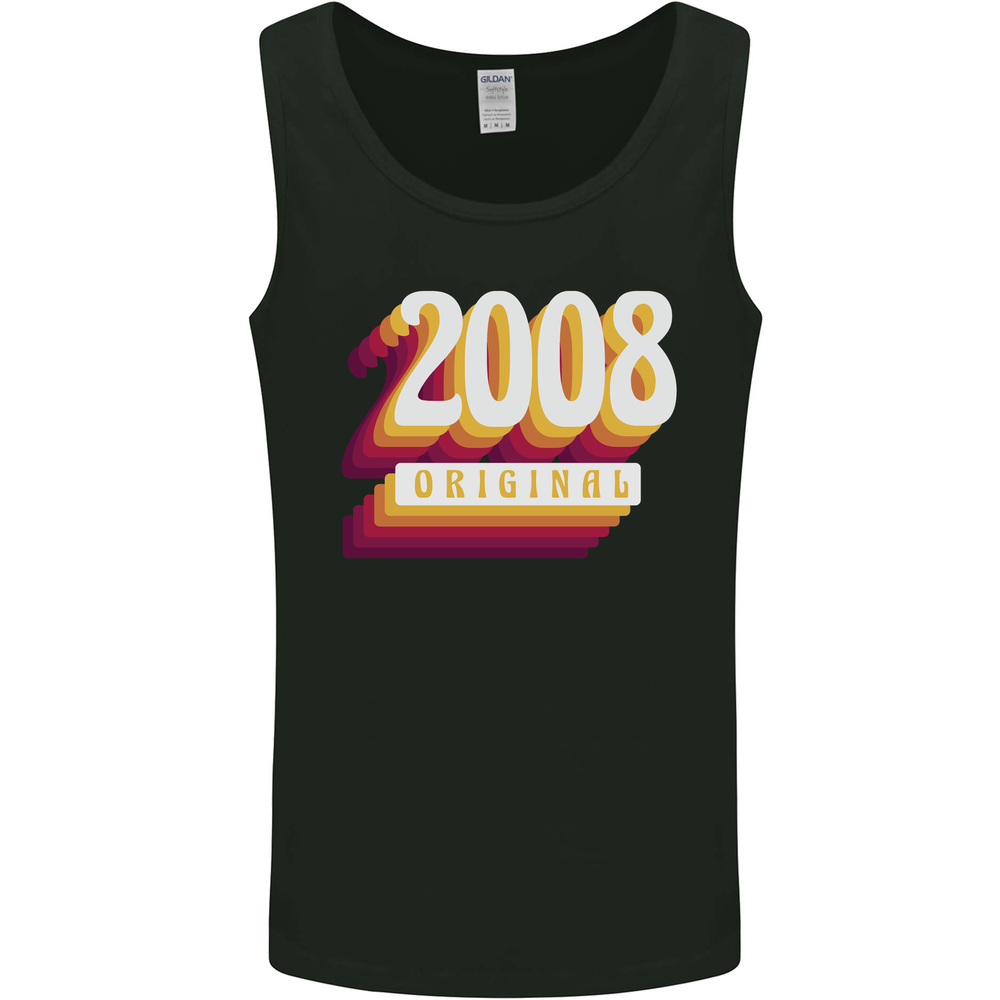 Retro 17th Birthday Original 2008 Mens Vest Tank Top