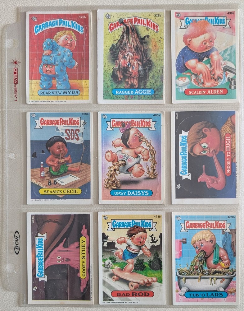 Vintage Garbage Pail Kids Lot of 2 Sets - 36 Collectible Cards