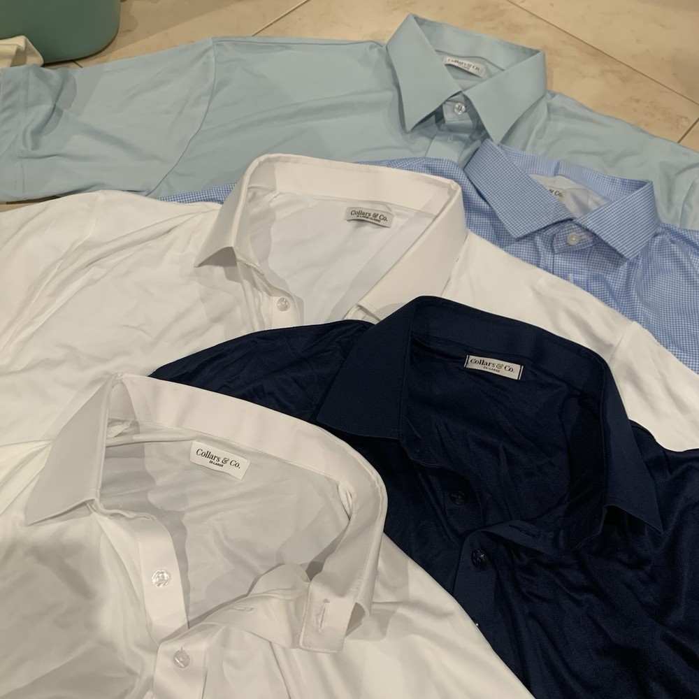 Collars & Co Shirt Mens Size 2XL XXL Lot of 5 Dress Collar Polo Button