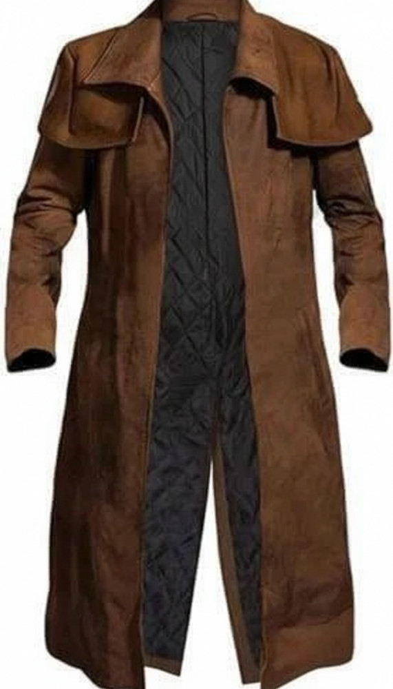Men's New Cowboy Western Long Duster Coats, Vegas Cotton Trench Coat Men Cosplay