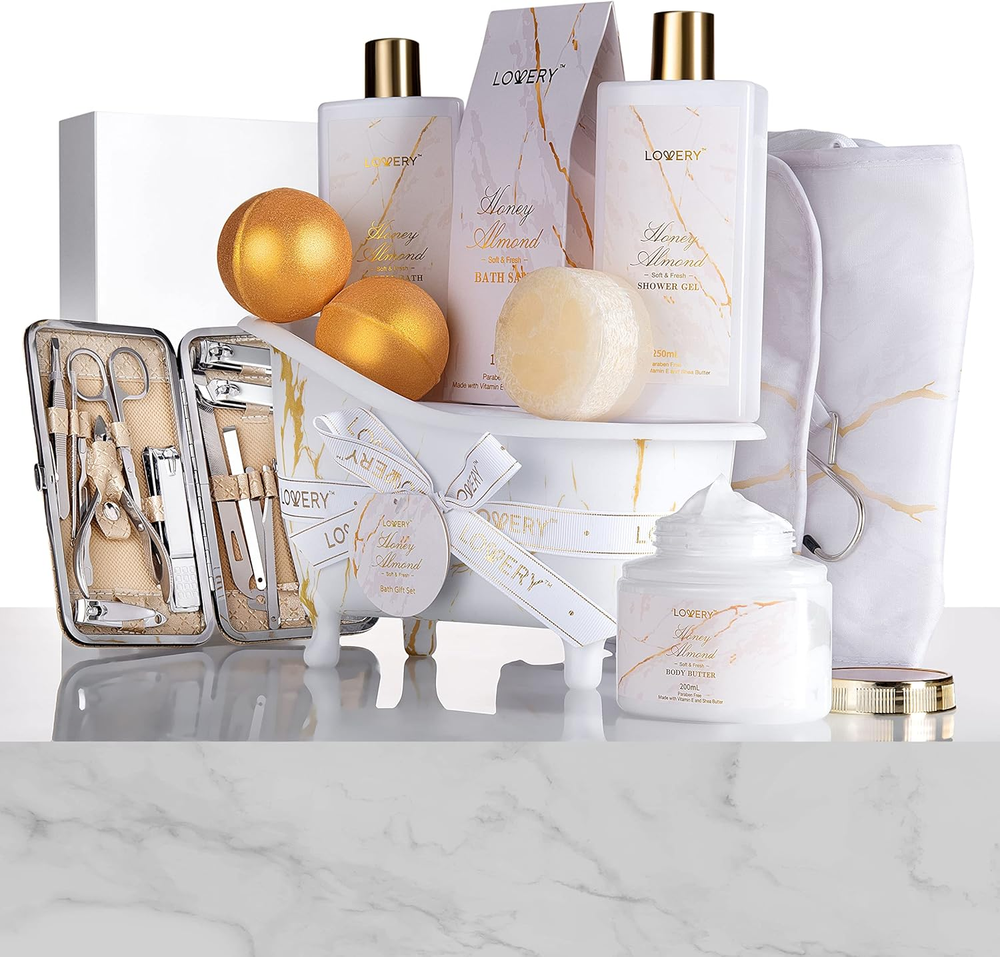 Valentines Day Spa Gift Basket for Mom - 31Pc Self Care Set for Women-image