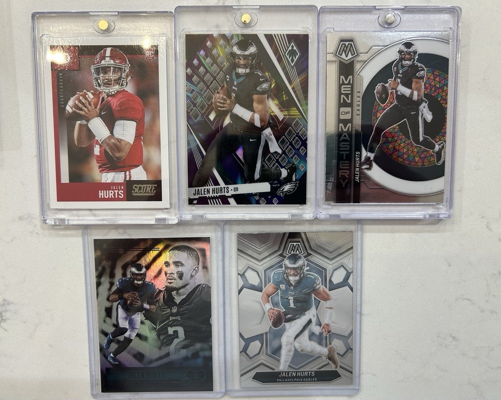 5 Card Lot - Jalen Hurts RC - Philadelphia Eagles NFL Super Bowl
