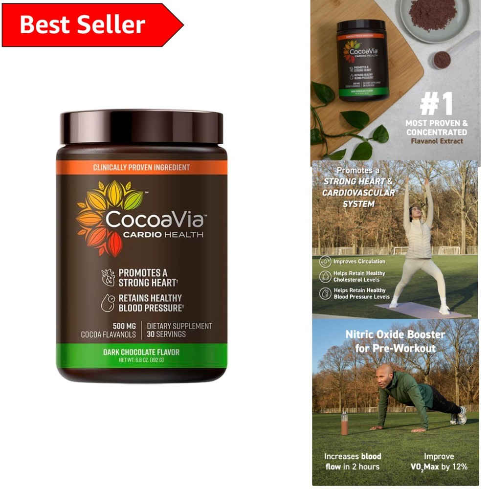 Heart-Healthy Cocoa Powder - 30 Servings of Rich Dark Chocolate