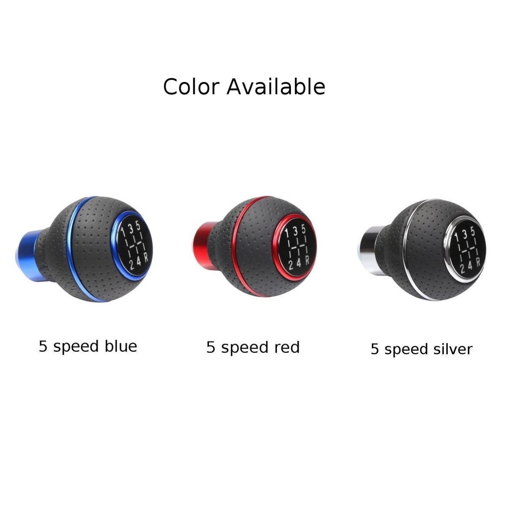 Comfortable Leather Grip Manual Gear Knob with Easy Installation Accessories