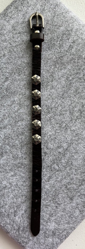 DIESEL Brown Leather Bracelet Studded Rare Mens