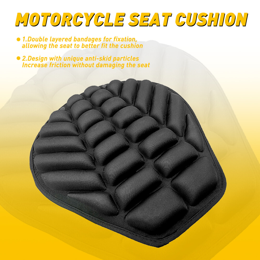 Motorcycle Seat Pressure Cover Gel Cushion Relief AirPad Shock-Absorbing Comfort