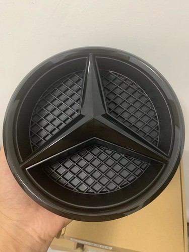 W213 Black Convex Star Emblem Front Grille badge logo For 16-2022 Mercedes-Benz