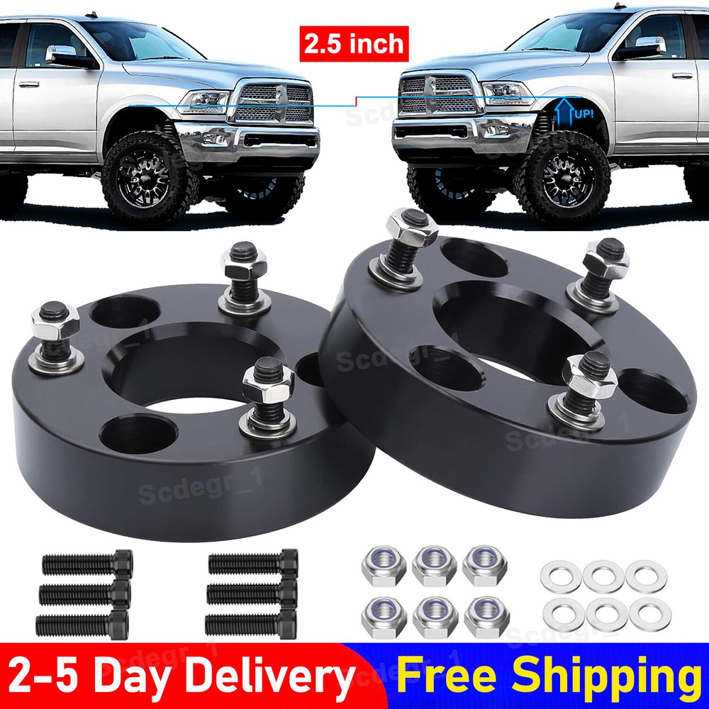 2.5 Inch Front Leveling Lift Kit Spacers for 2006-2022 Dodge Ram 1500 Hemi Laramie 4WD