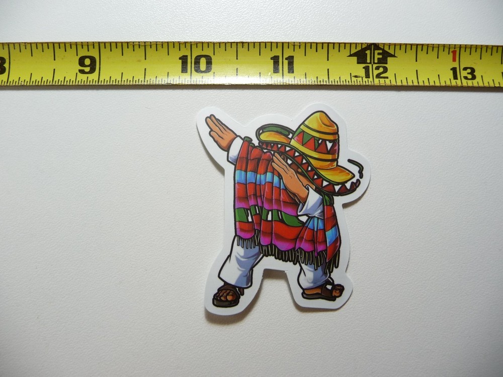 Funny Hombre Dabbing Decal Sticker for Dinner and Supper Enthusiasts
